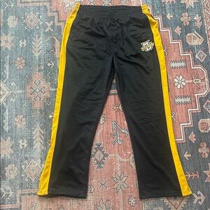Marquette MU Black Joggers with Yellow Stripes